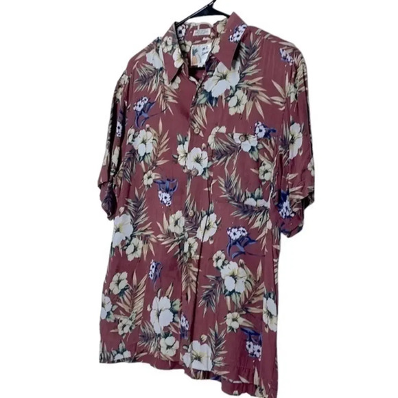 Vintage Men's M.E. Sport Hawaiian Print Button Down Shirt‎ Size Medium (M) - Picture 1 of 6